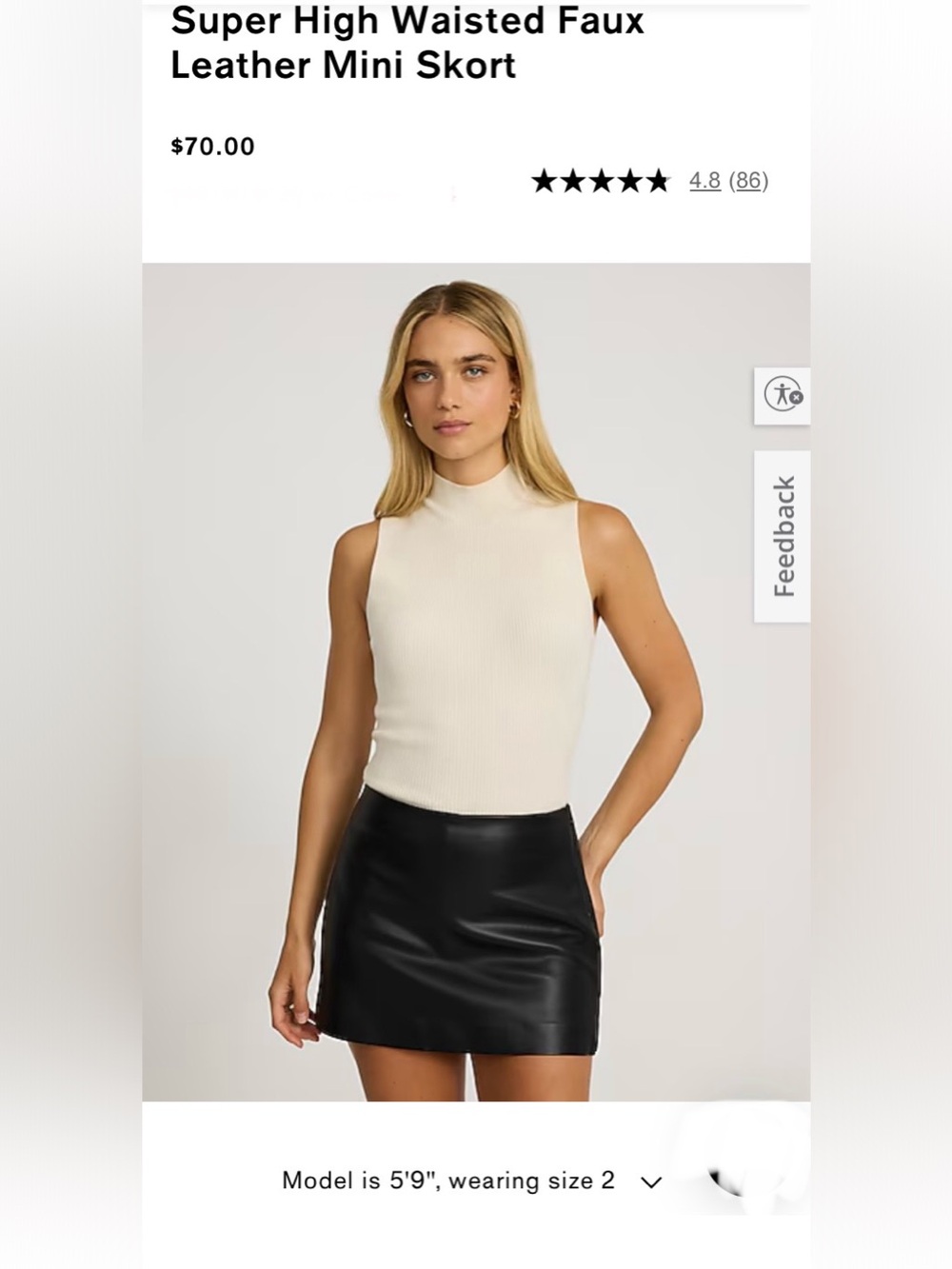 New Women’s High Waisted Mini Skirt